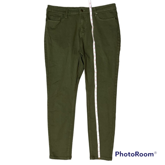 Dip Denim Olive Green Mid Rise Skinny Jeans Size 12 - Picture 2 of 5